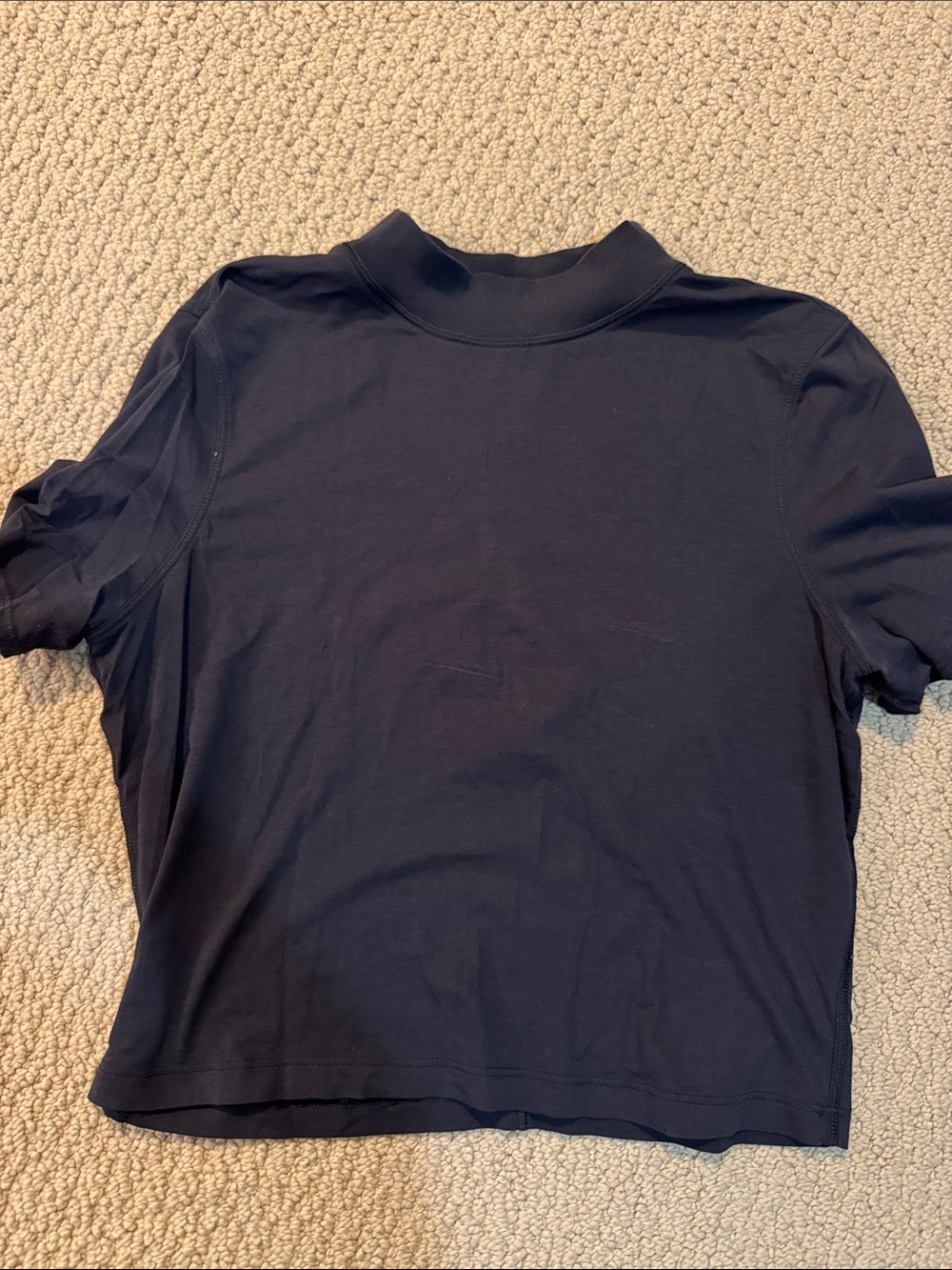 Cotton mock neck top